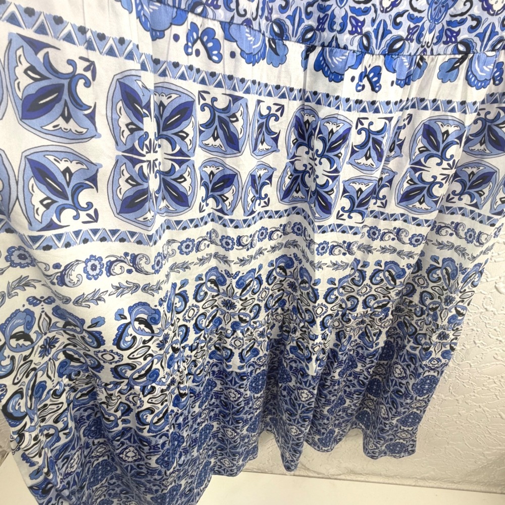 Tuckernuck majolica Tile Print Blue size L - Picture 4 of 9